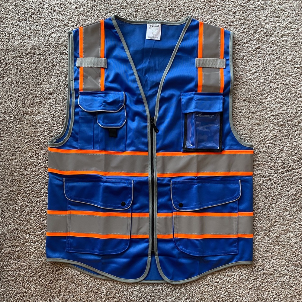 K Safety | NWT | High Visibility Safety Vest | Blue | Medium